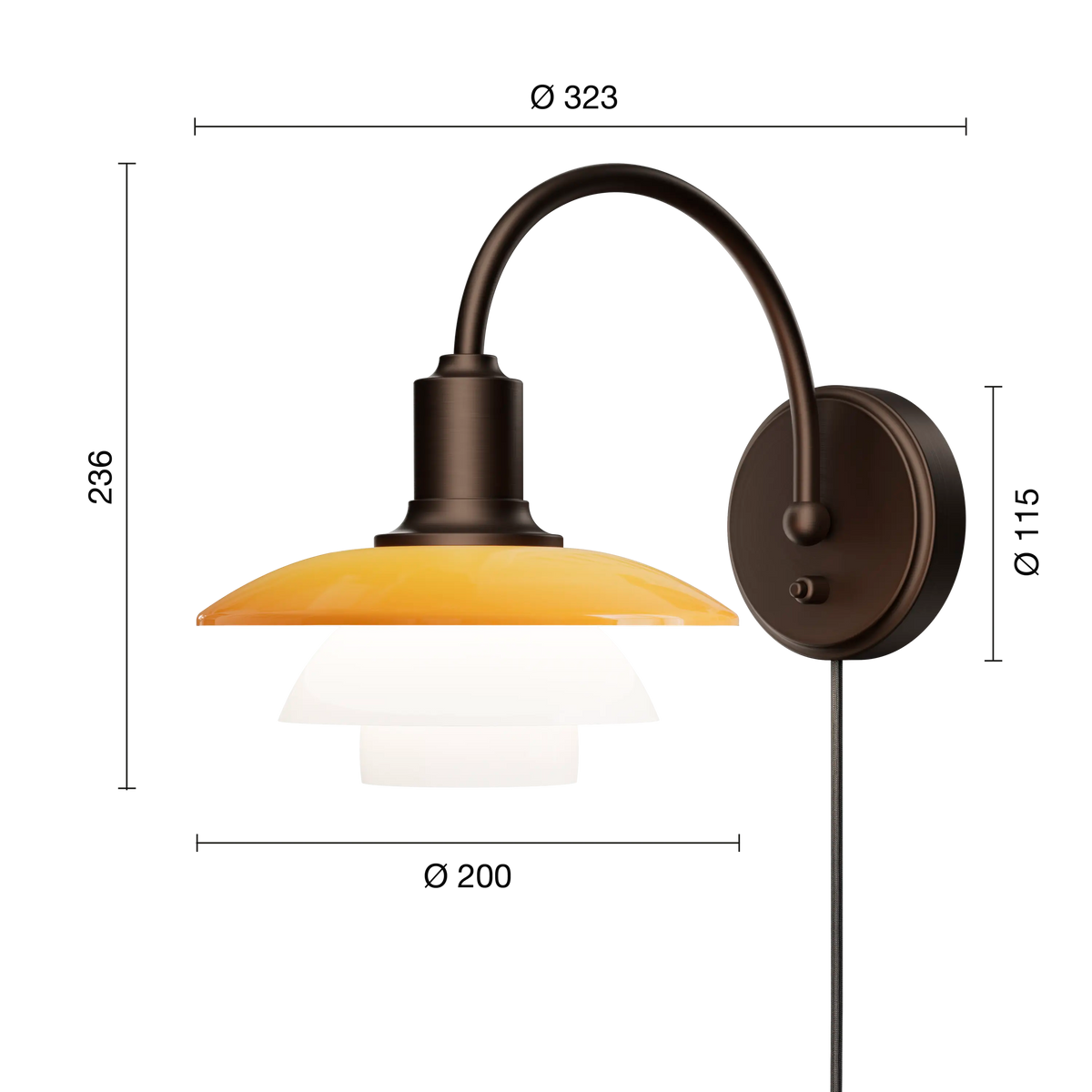 Louis Poulsen PH 2/2 Wandleuchte Centenary Edition – Ansicht 16