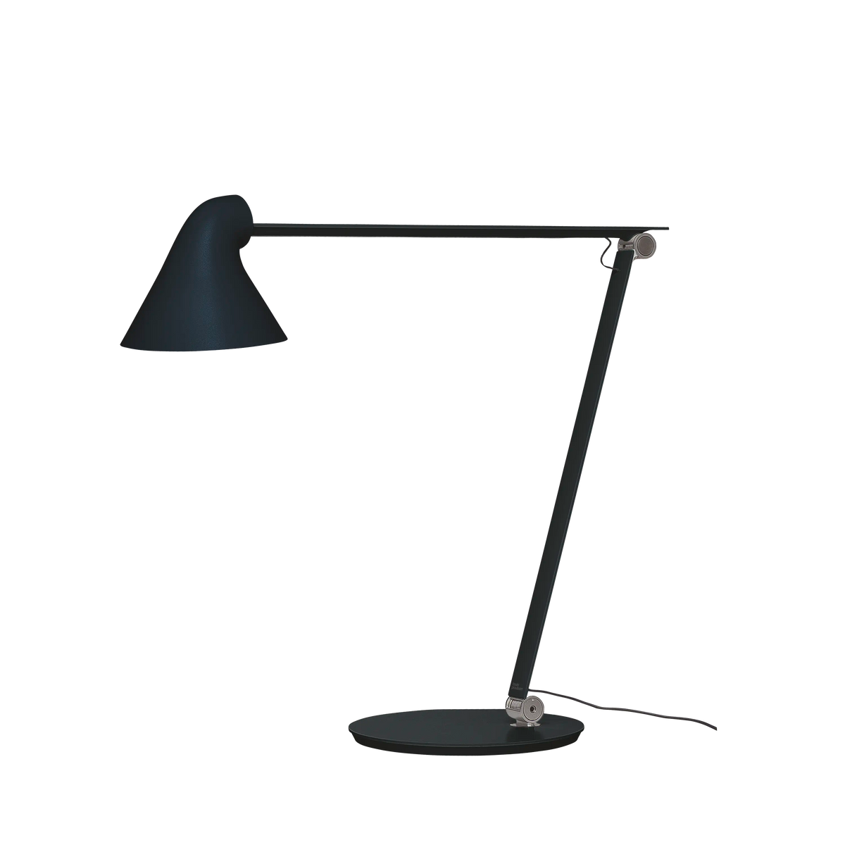 Louis Poulsen NJP Tischleuchte – Schwarz, LED 3000K 10W · Schwarz schnur · Leuchtenfuß