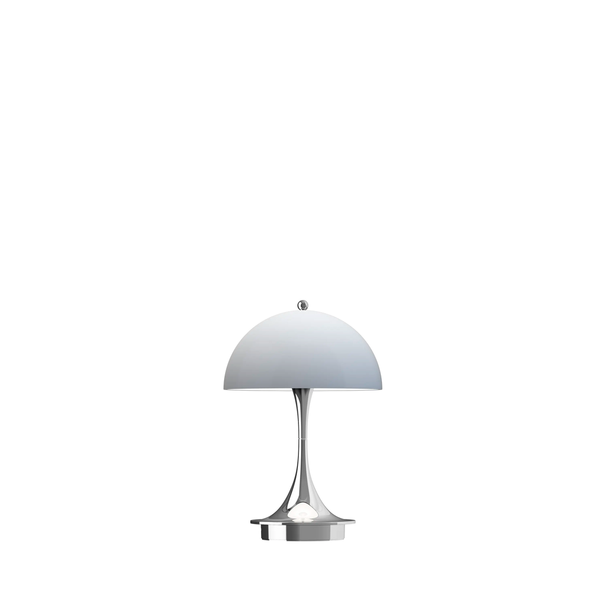 Louis Poulsen Panthella 160 Portable Leuchte – Chrom Opal Blau Grau