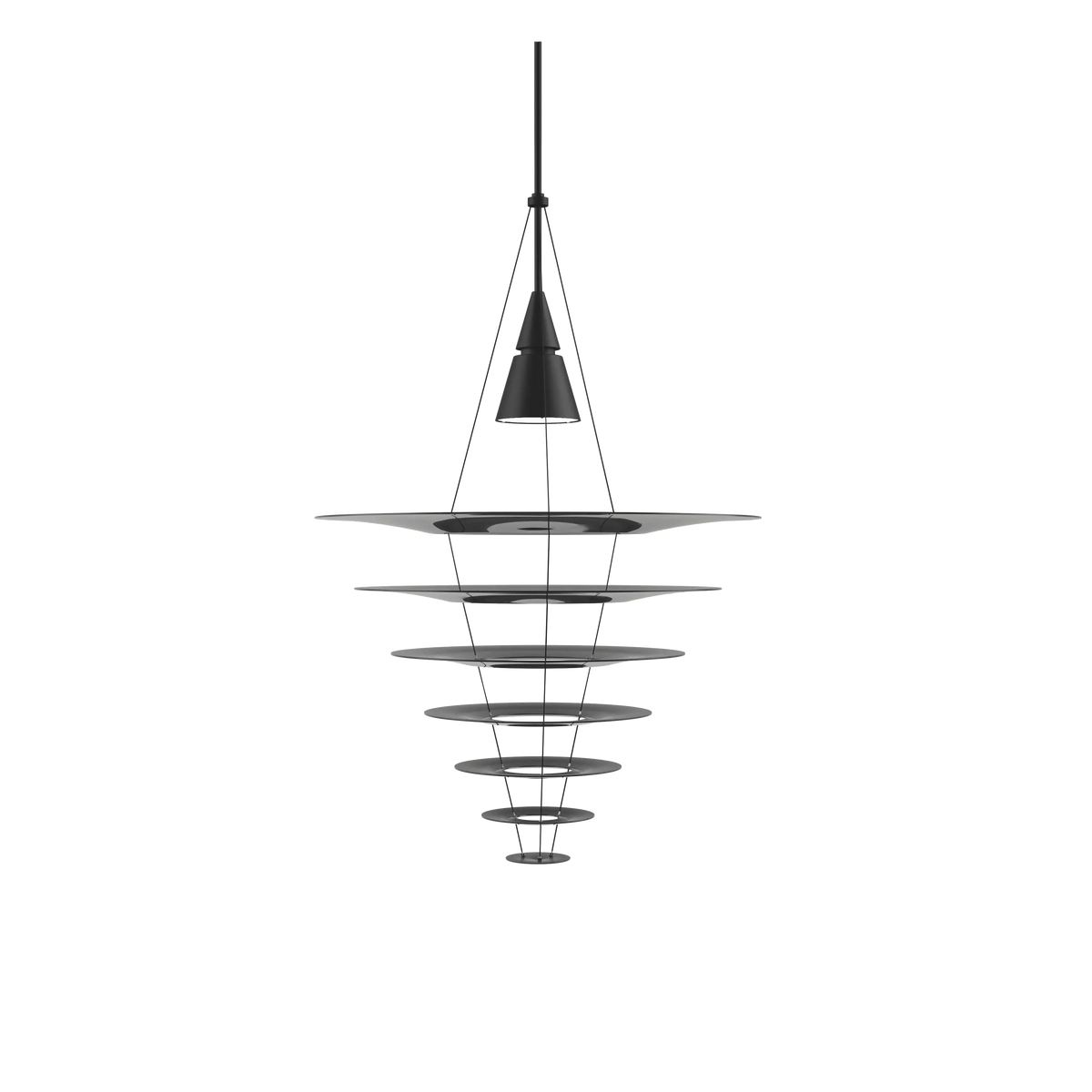 Louis Poulsen Enigma Pendelleuchte – Schwarz, Ø 825, LED 3000K 57W