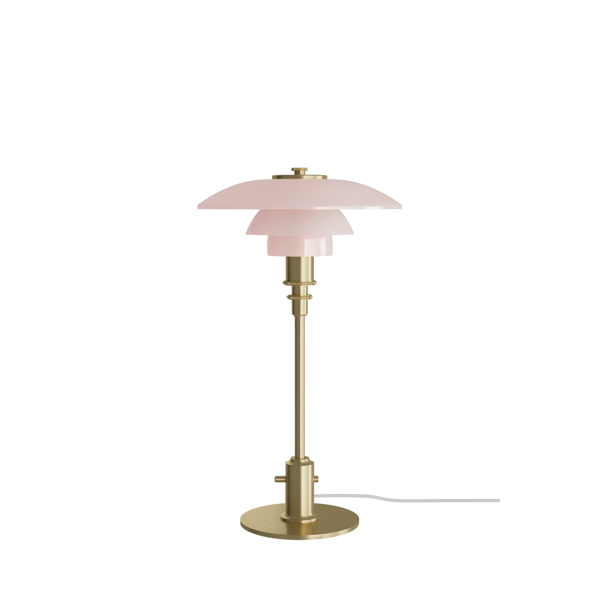 Louis Poulsen PH 2/1 Pale Rose Messing Tischleuchte – Ansicht 1