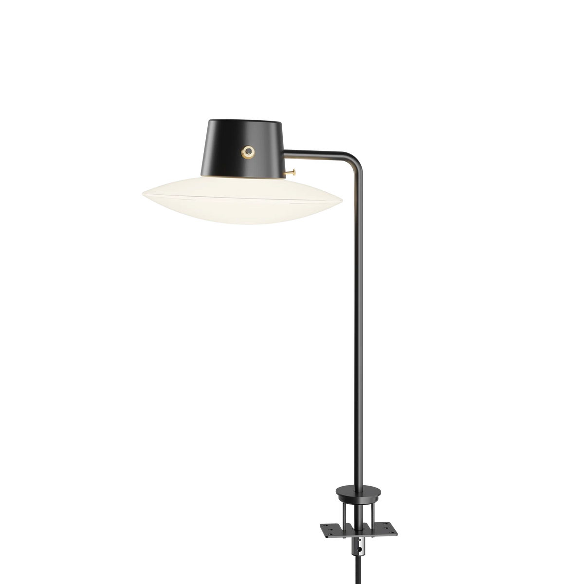 Louis Poulsen AJ Oxford Tischleuchte – Opal, 410 mm, mit Kabel · Pin ø10 · GLAS OPAL