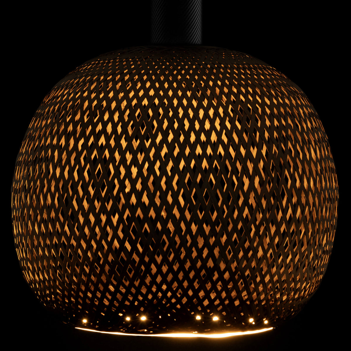 SEGULA LED Floating Bamboo Globe 300 bronze – E27, 5 W, 2.200 K, dimmbar – Produktansicht 1