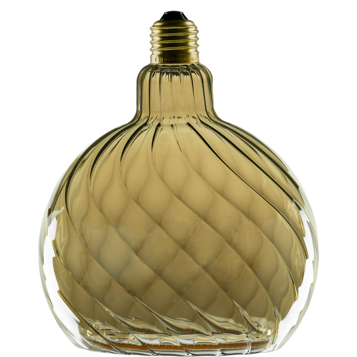 SEGULA LED Floating Globe 150 twisted smokey grau – E27, 6 W, 1.900 K, dimmbar – Hauptbild