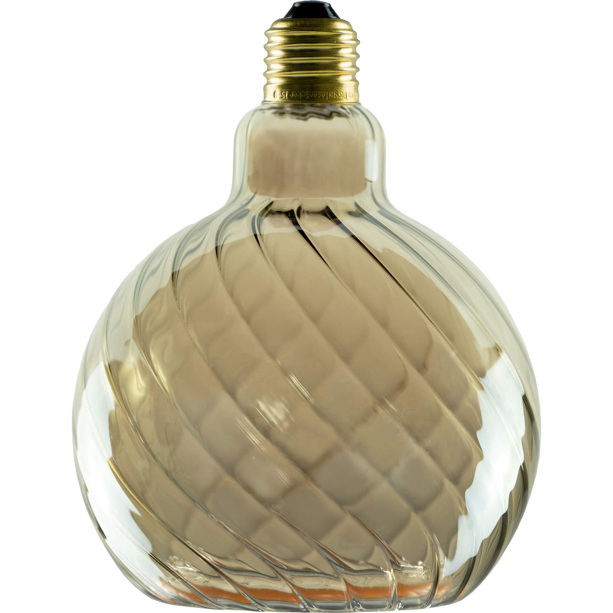 SEGULA LED Floating Globe 125 twisted smokey grau – E27, 6 W, 1.900 K, dimmbar – Hauptbild