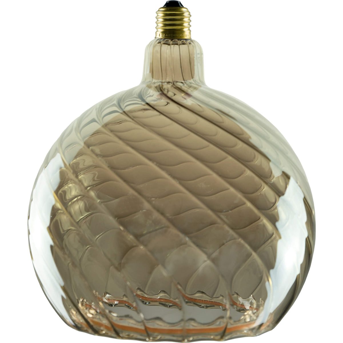 SEGULA LED Floating Globe 200 twisted smokey grau – E27, 6 W, 1.900 K, dimmbar – Hauptbild