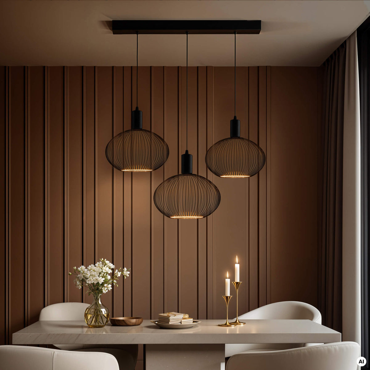 SEGULA LED Floating Filo Oval 300 schwarz – E27, 6 W, 2.200 K, dimmbar – Produktansicht 5