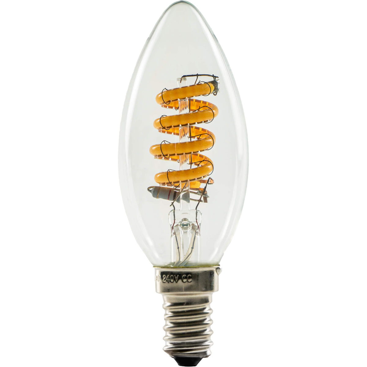 SEGULA LED Kerze Curved Ambient Dimming klar – E14, 3,3 W, 2.000 K–2.700 K, dimmbar – Hauptbild