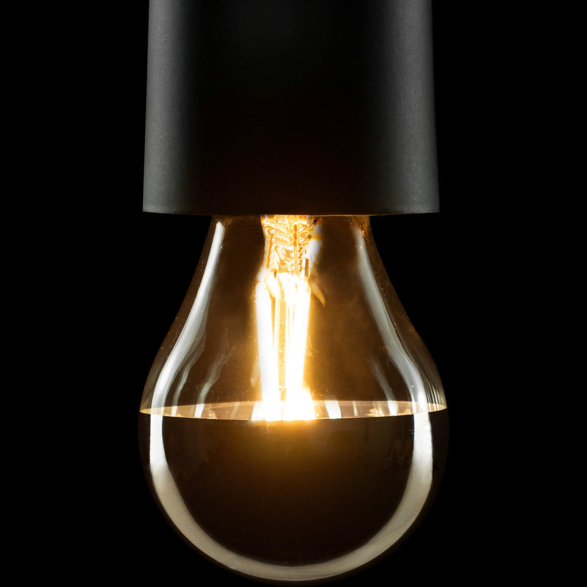 SEGULA LED Tropfenlampe Spiegelkopf silber – E14, 2,5 W, 2.700 K, dimmbar – Produktansicht 1