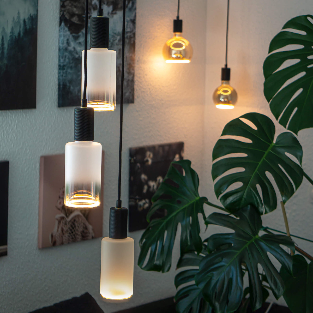 SEGULA LED Floating Cylinder smokey grau matt – E27, 4,5 W, 2.200 K, dimmbar – Produktansicht 2