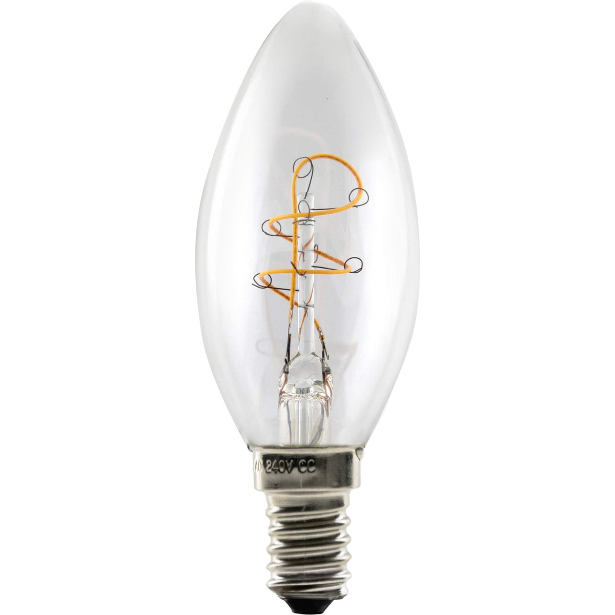 SEGULA LED Kerze Elegant klar – E14, 3 W, 2.700 K, dimmbar – Hauptbild
