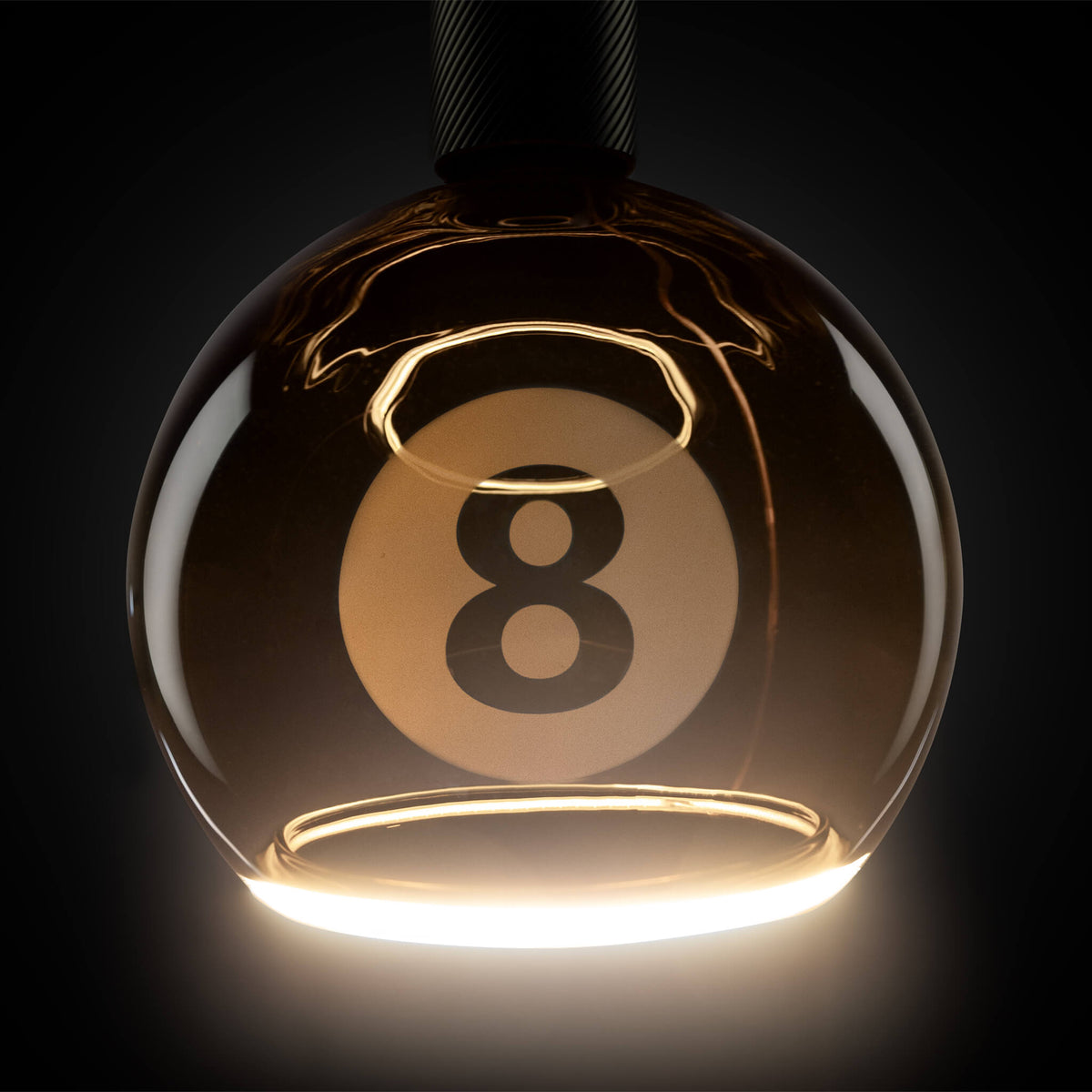 SEGULA LED Floating Billard Globe 200 schwarz 8 – E27, 4 W, 2.200 K, dimmbar – Produktansicht 3