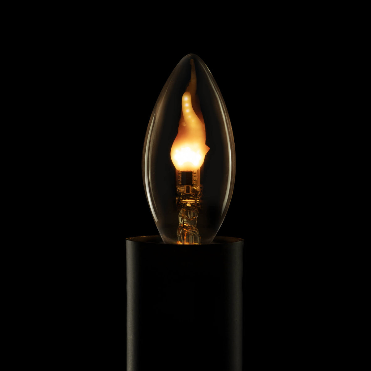 SEGULA LED Kerze Fire Flame smokey grau – E14, 0,2 W, 1.800 K – Produktansicht 1