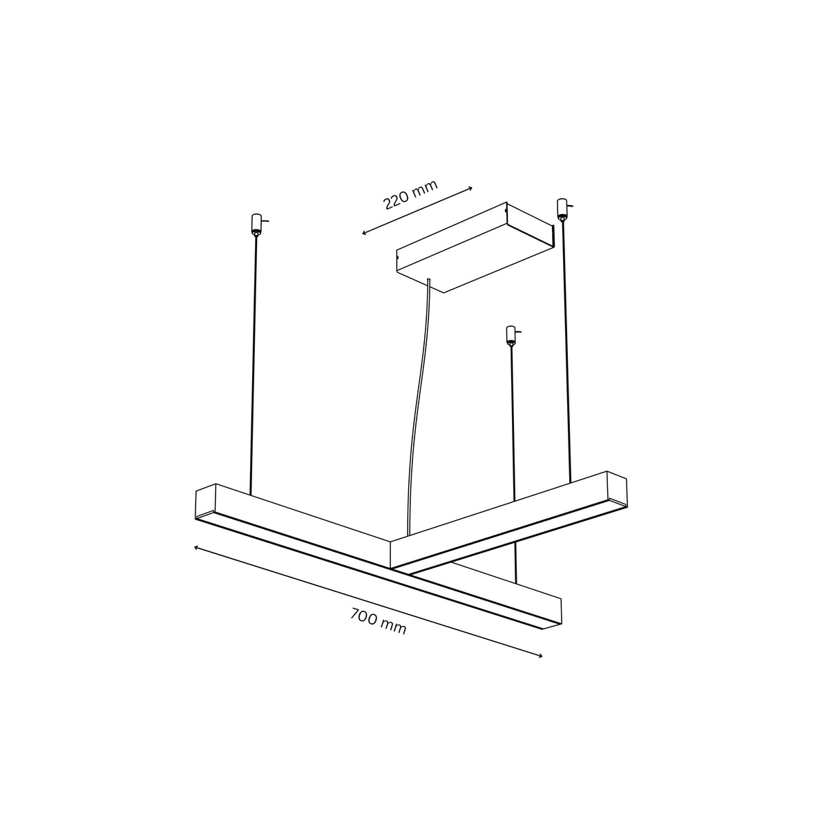 Tunto LED40 T-Shape Pendelleuchte – Ansicht 21