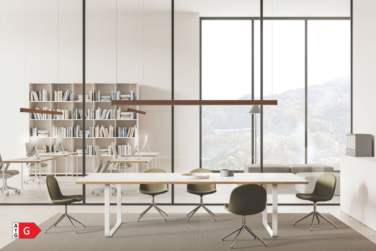 Tunto Square Pendelleuchte – Eiche, 1040 mm, 2700 K · DALI/Push