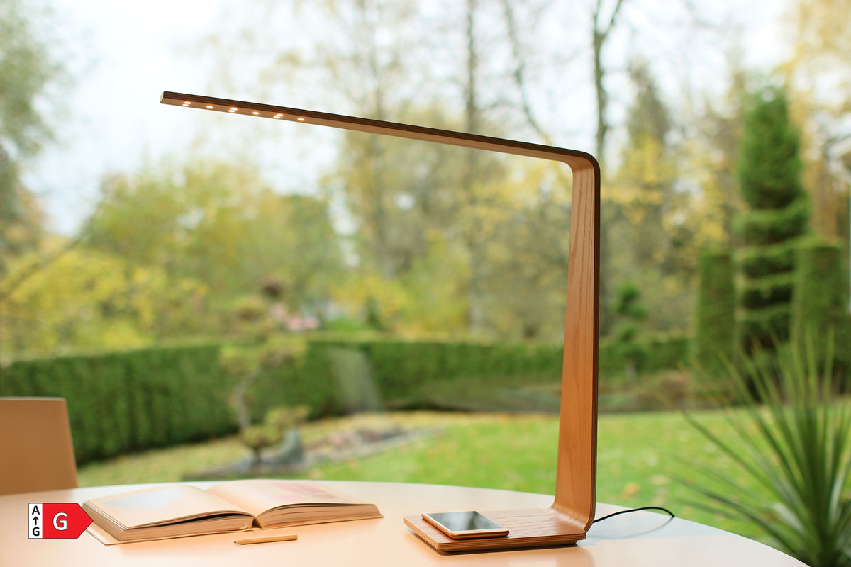 Tunto LED8 Tischleuchte – Eiche, ohne Ladefunktion