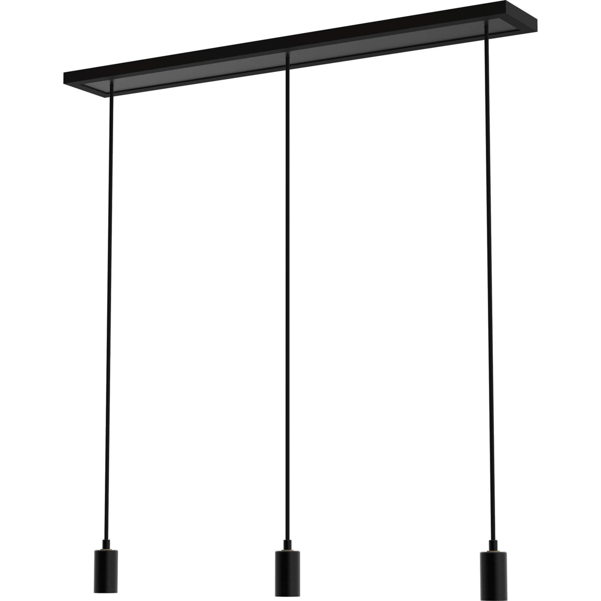 SEGULA Pendelleuchte MADOX 3-WAVE schwarz – E27, 3x1,5m, Textilkabel schwarz – Hauptbild