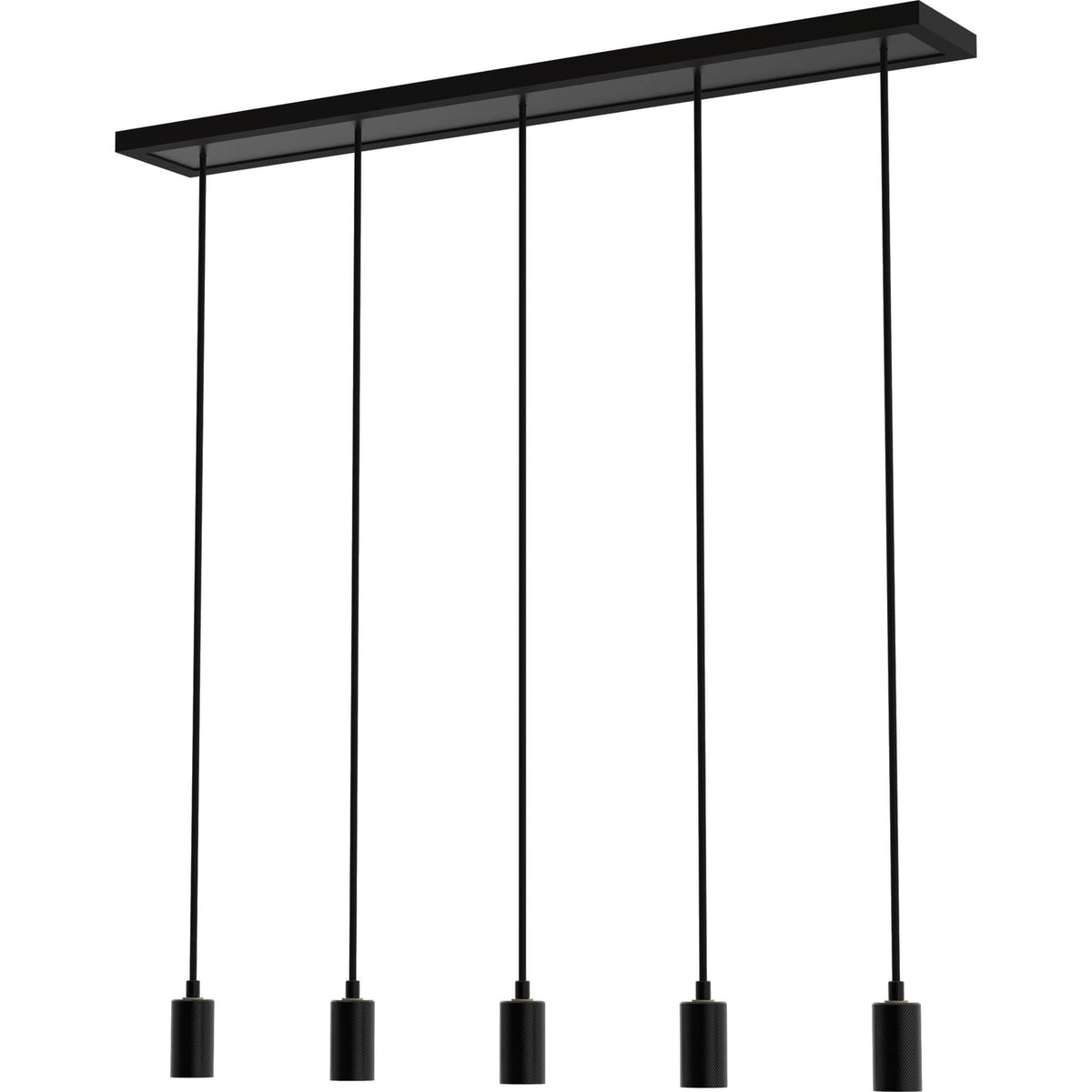 SEGULA Pendelleuchte MADOX 5-WAVE schwarz – E27, 5x1,5m, Textilkabel schwarz – Hauptbild