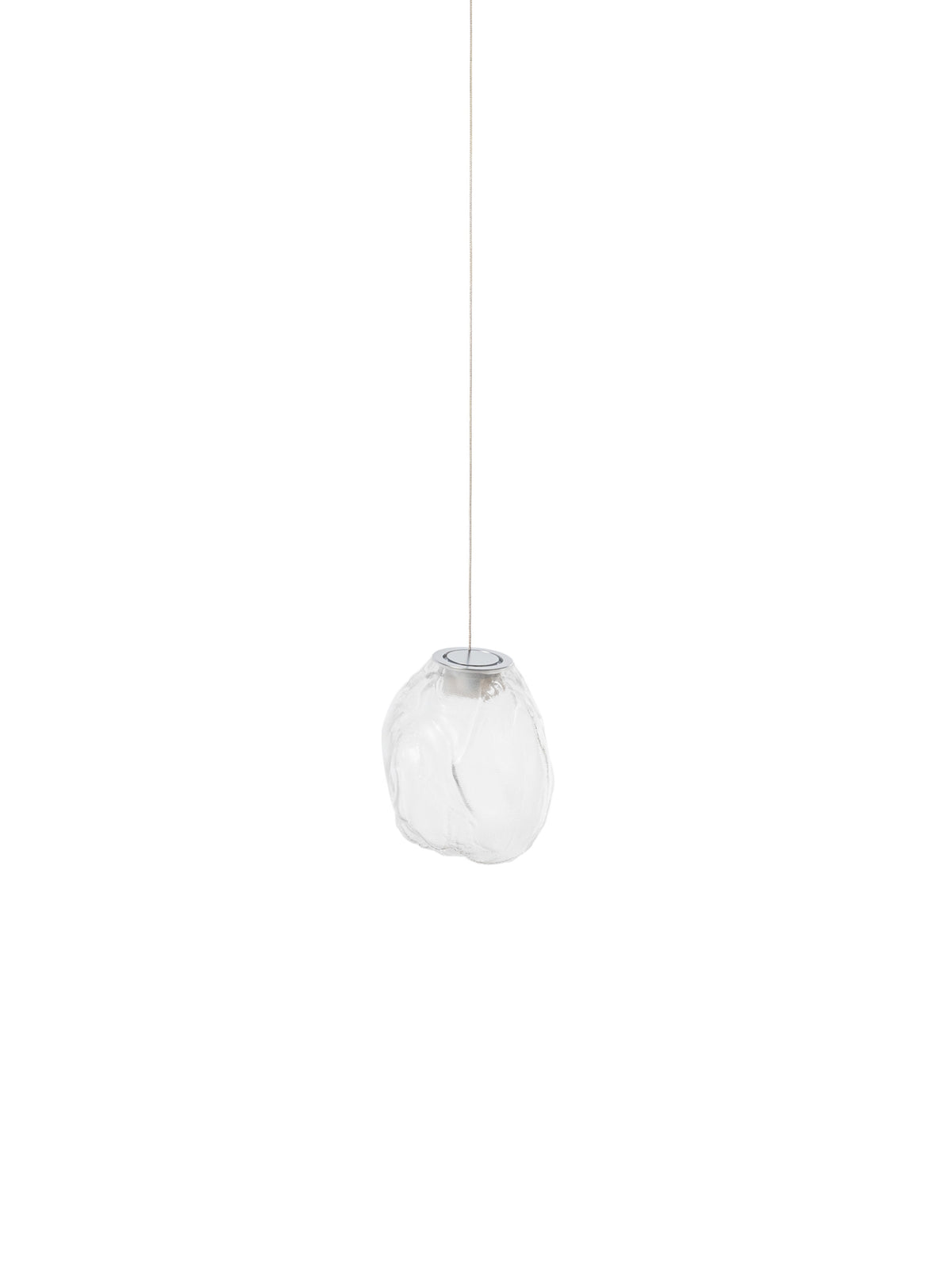 Bocci 73V Random Pendelleuchte – 73.1V – 1 Pendel, Ø116 mm x 7 mm Baldachin rund, klar, 2700 K