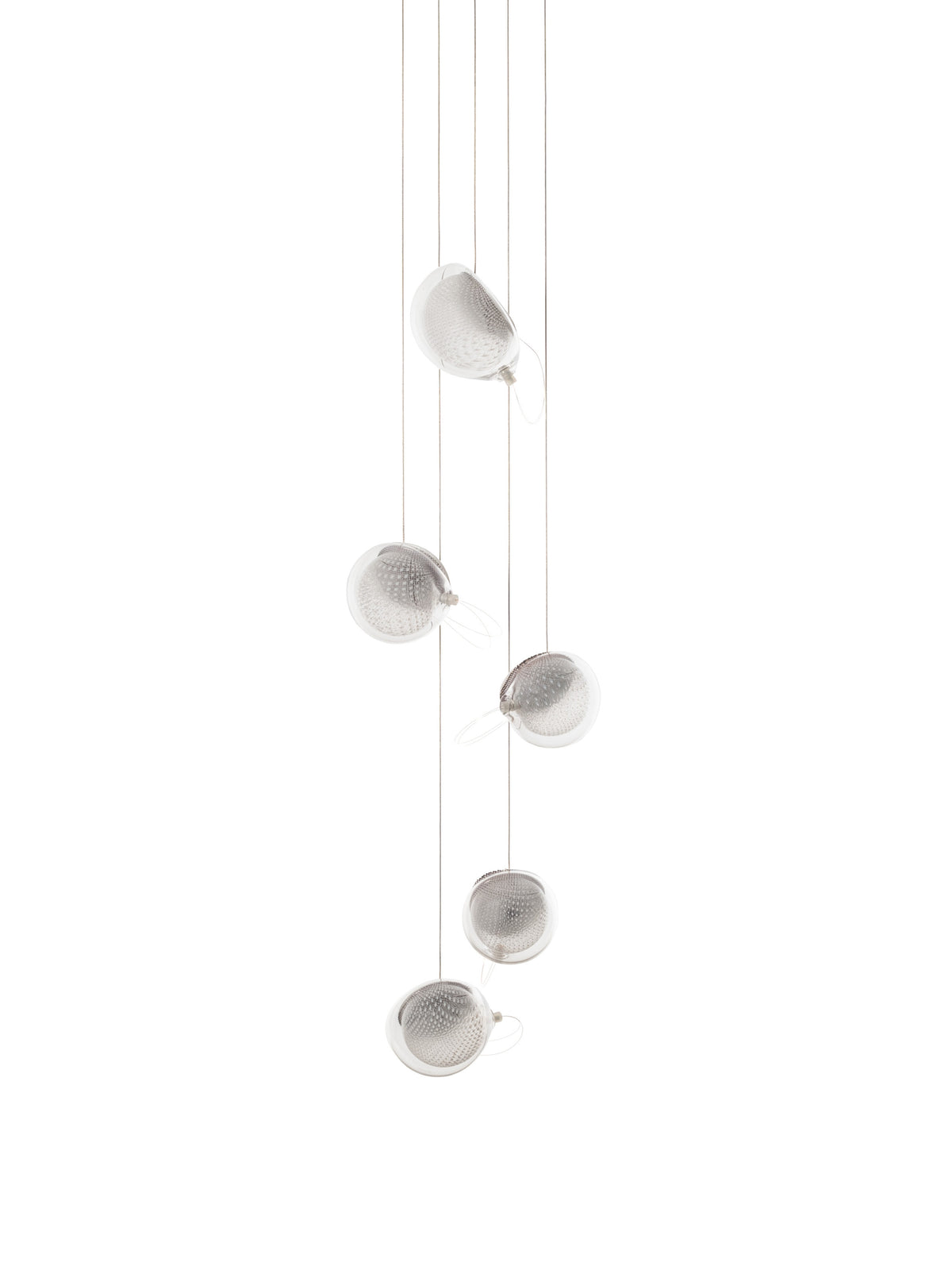 Bocci 76 Random Pendelleuchte – 76.5 – 5 Pendel, Ø203 mm Baldachin rund