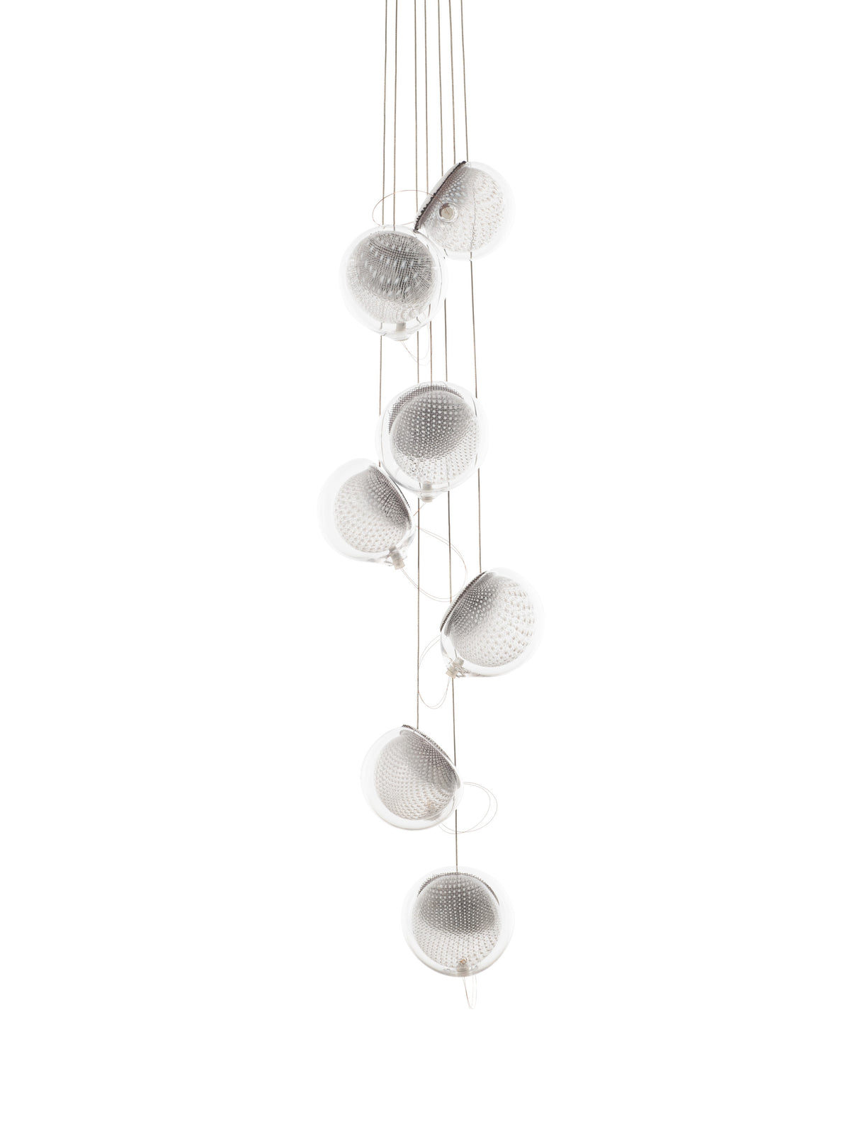 Bocci 76 Cluster Column Pendelleuchte – 76.7 – Column, 7 Pendel, Ø203 mm Baldachin rund