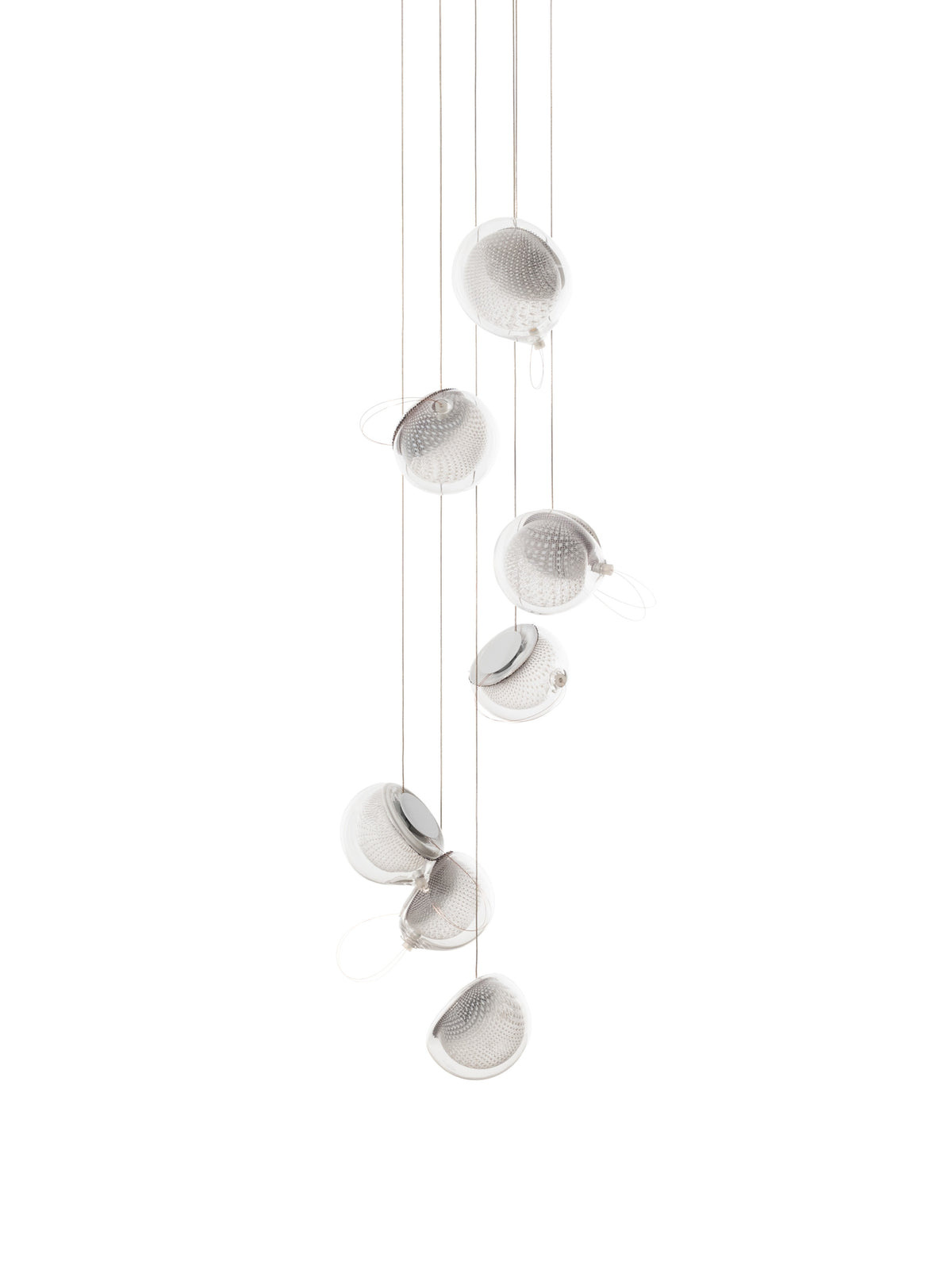 Bocci 76 Random Pendelleuchte – 76.7 – 7 Pendel, Ø203 mm Baldachin rund