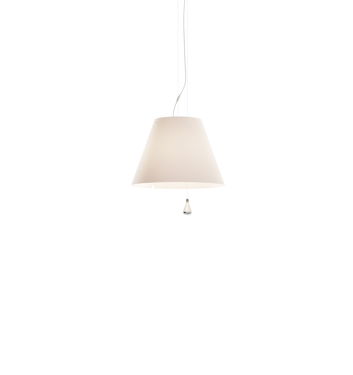 Luceplan Costanza Pendelleuchte – D13sas – up and down, Gegengewicht Stahl Chrom matt