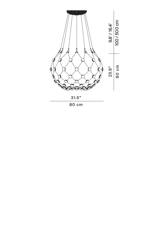Luceplan Mesh Pendelleuchte