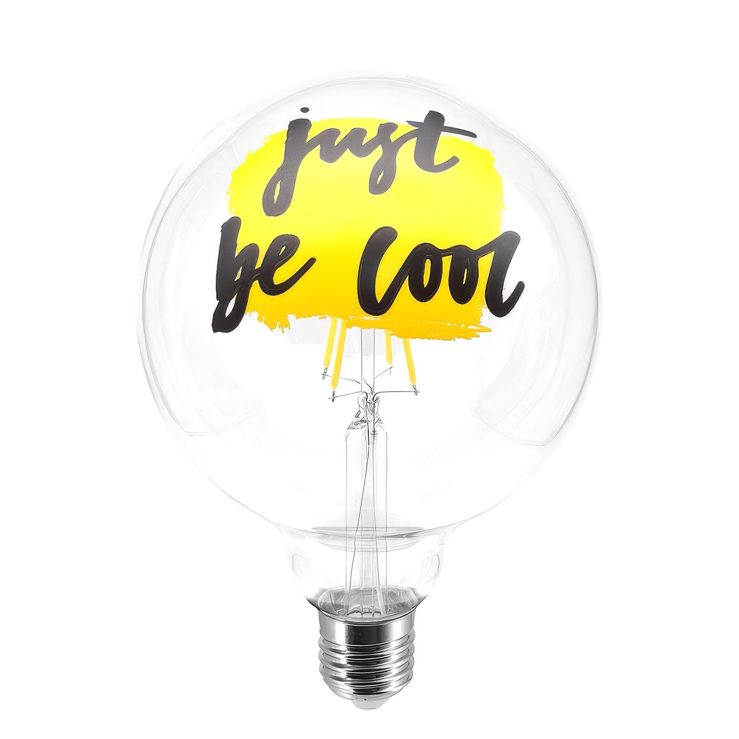 Glühbirne LED Tattoo "Just Be Cool" G125 4,5W 470 lm E27 2700K dimmbar – Hauptbild