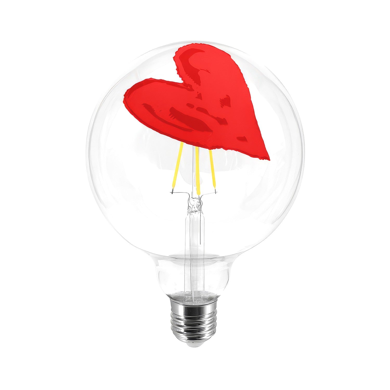LED-Glühbirne Tattoo Pop Heart G125 4,5 W 470 lm E27 2700K Dimmbar - Rot – Hauptbild