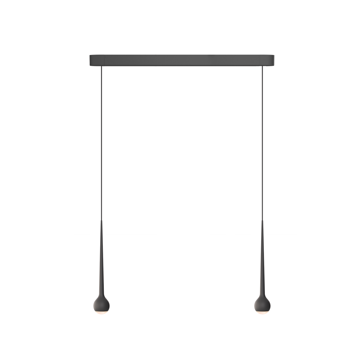 GRAU Falling Sun Trace Pendelleuchte – Schwarz, 2 Pendel + Höhenverstellbar