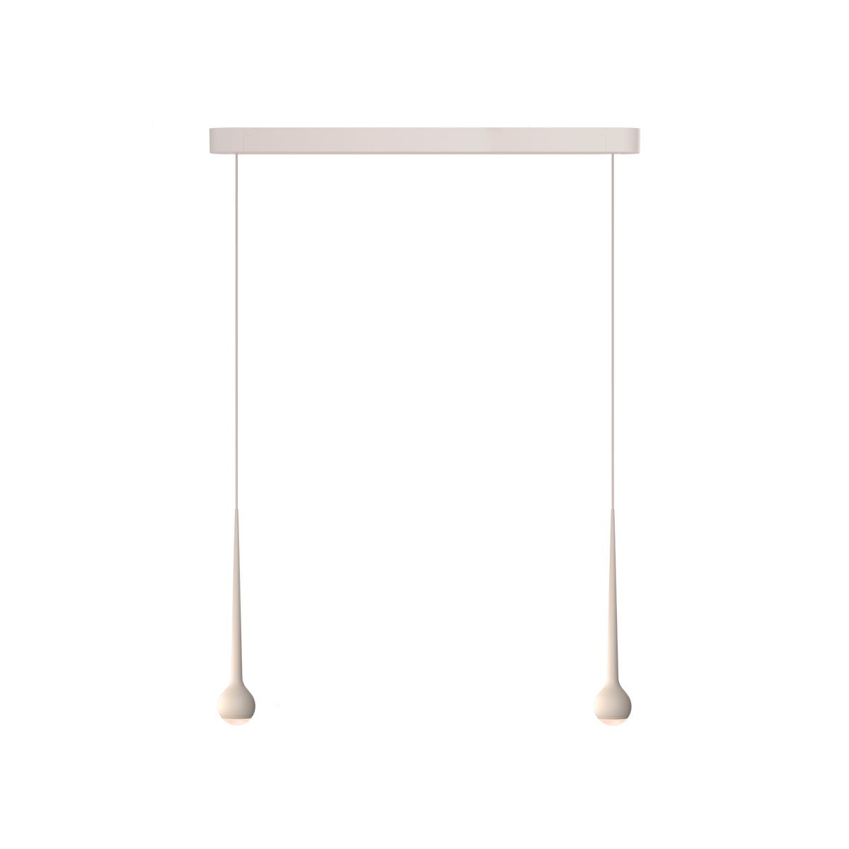 GRAU Falling Sun Trace Pendelleuchte – Sand White, 2 Pendel + Höhenverstellbar