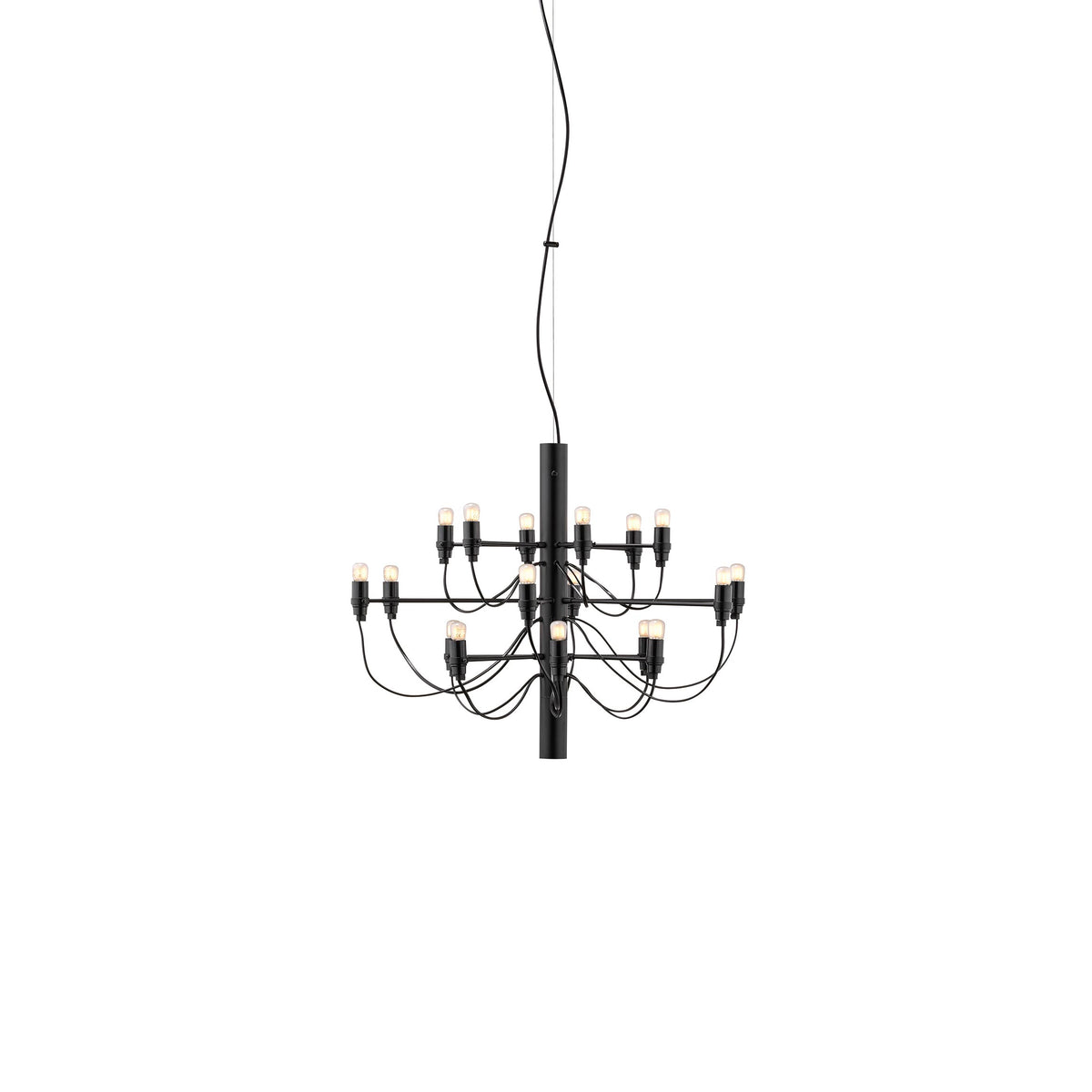 Flos 2097/18 (frosted bulbs) Pendelleuchte – Matt Black