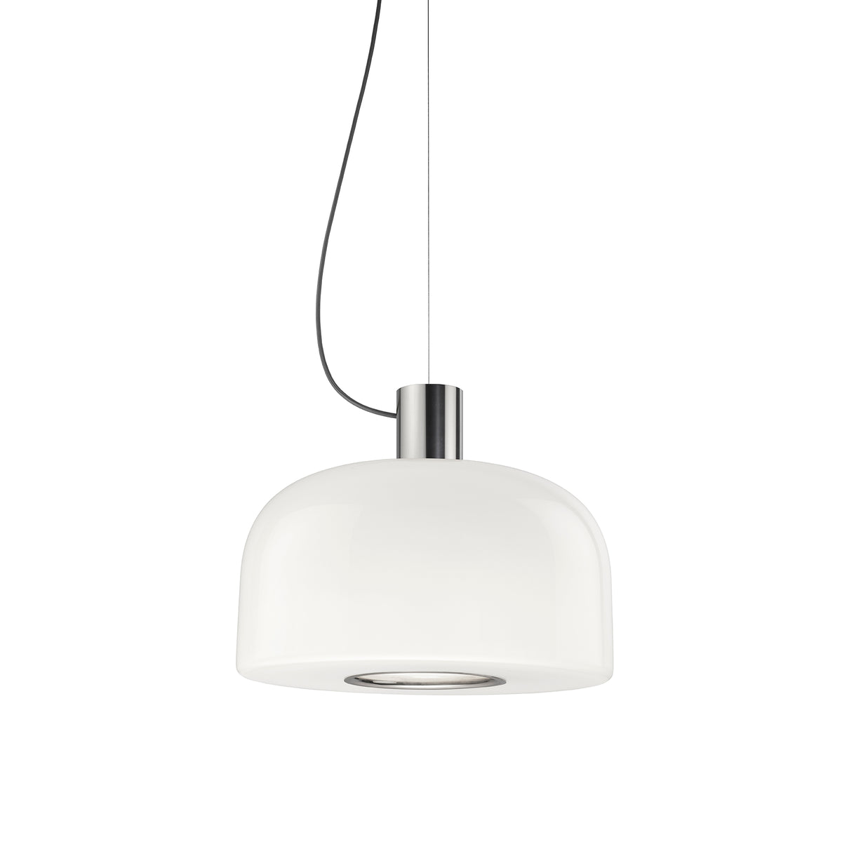 Flos Bellhop Glass S2 Pendelleuchte – Bright Aluminium