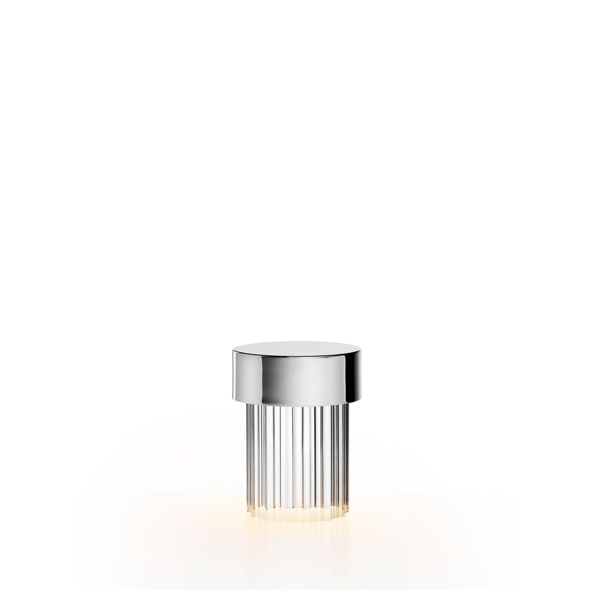 Flos Last Order Fluted Akku-Tischleuchte – Polished Inox