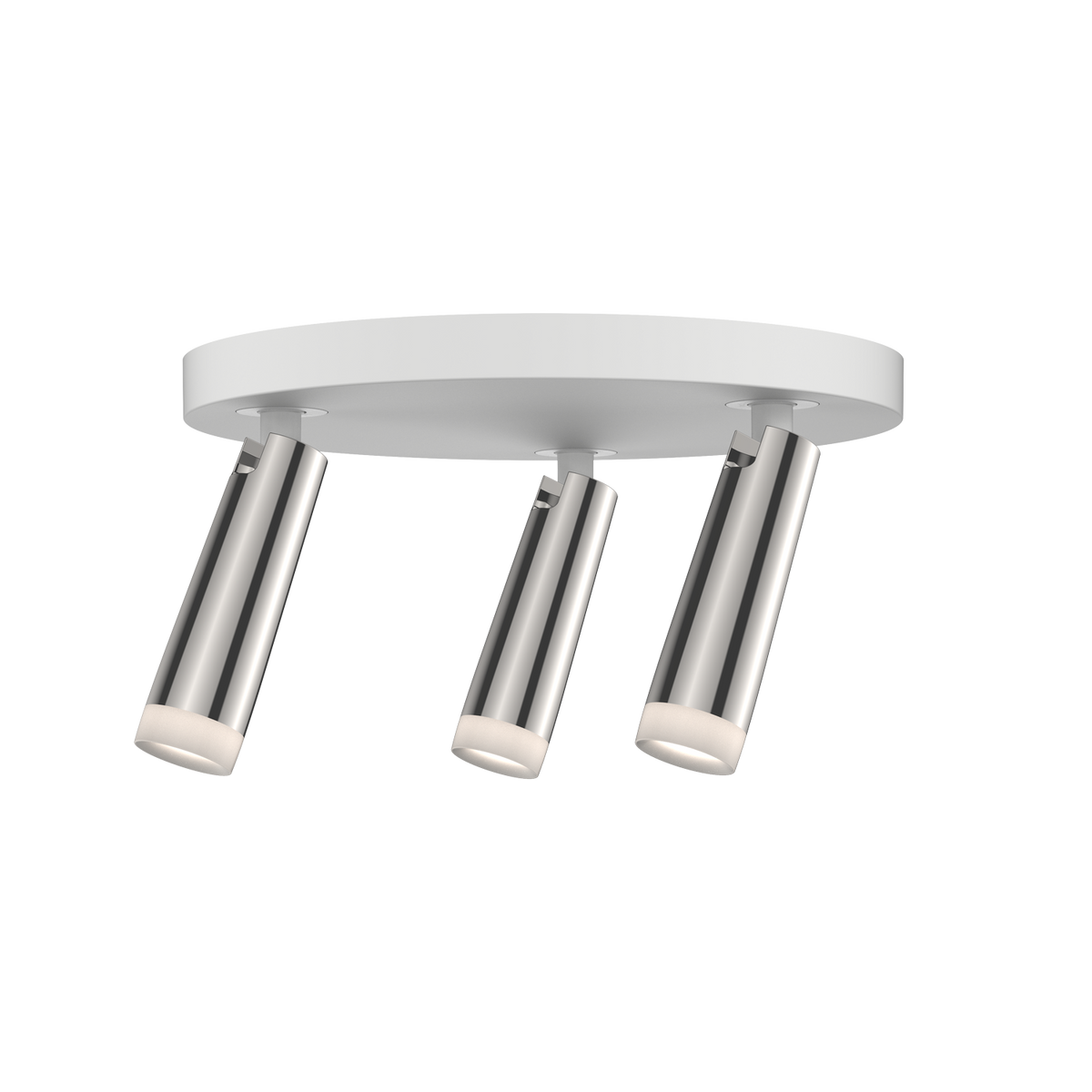GRAU Clear Trio Deckenleuchte – Poliert/Glow, Deckenaufbau
