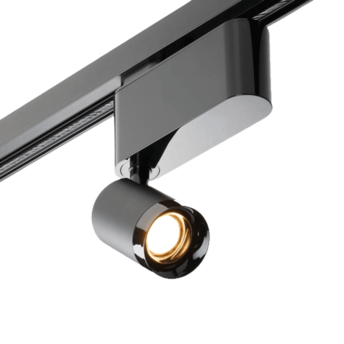 GRAU Set Focus Deckenleuchte – Schwarz, Euro Schiene – Neutrales Licht 3500 K