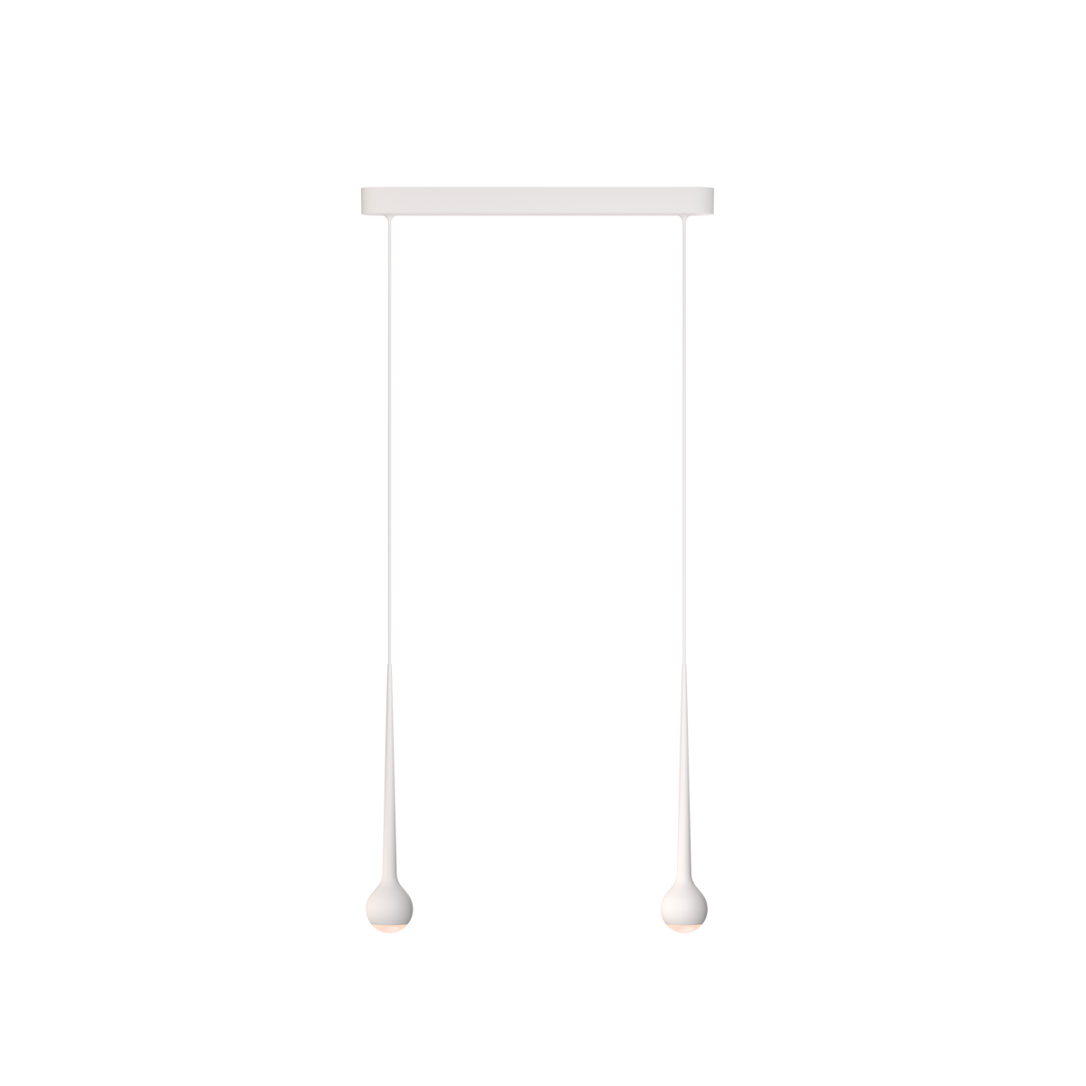 GRAU Falling Sun Trace Pendelleuchte – Weiß, 2 Pendel