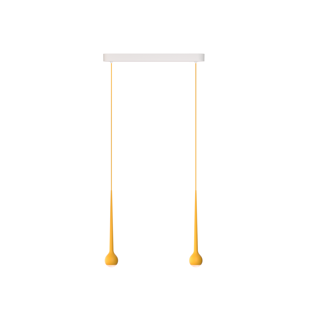 GRAU Falling Sun Trace Pendelleuchte – Sun Orange, 2 Pendel