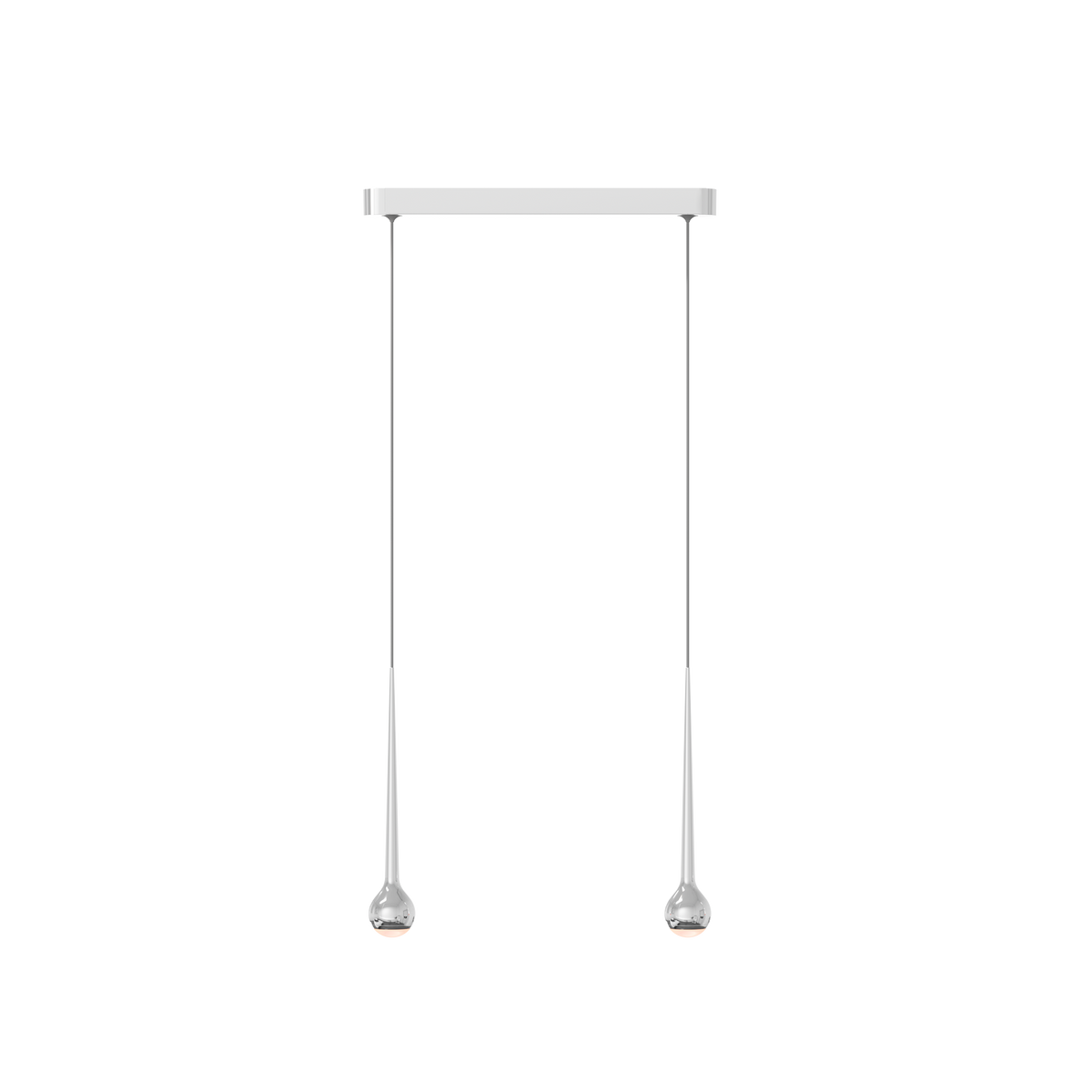 GRAU Falling Sun Trace Pendelleuchte – Poliert, 2 Pendel