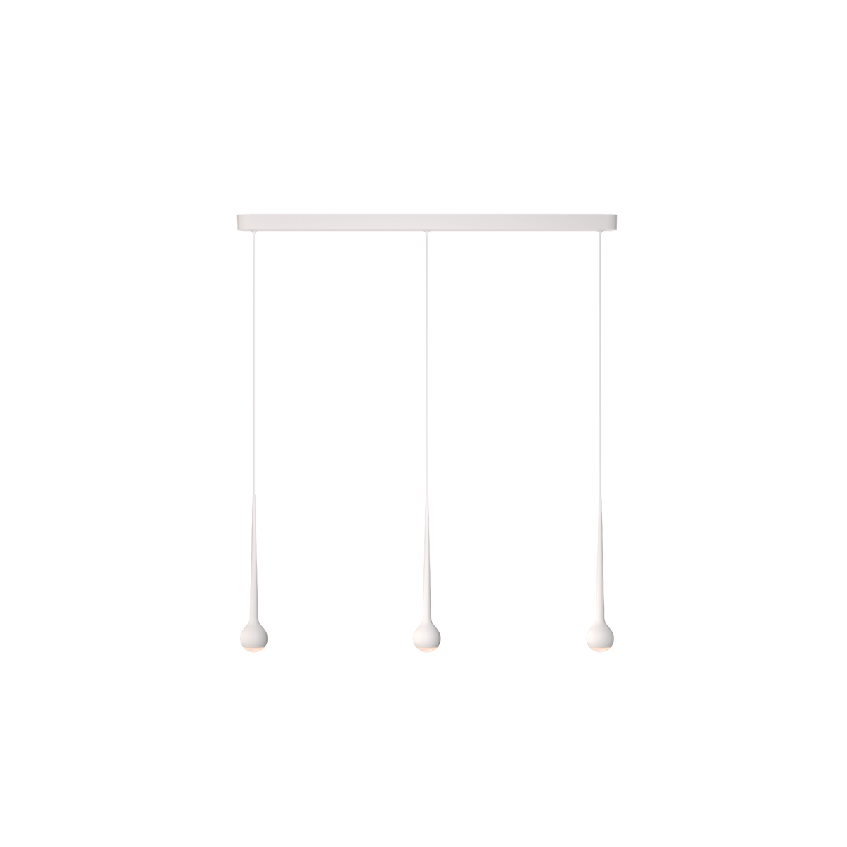 GRAU Falling Sun Trace Pendelleuchte – Weiß, 3 Pendel