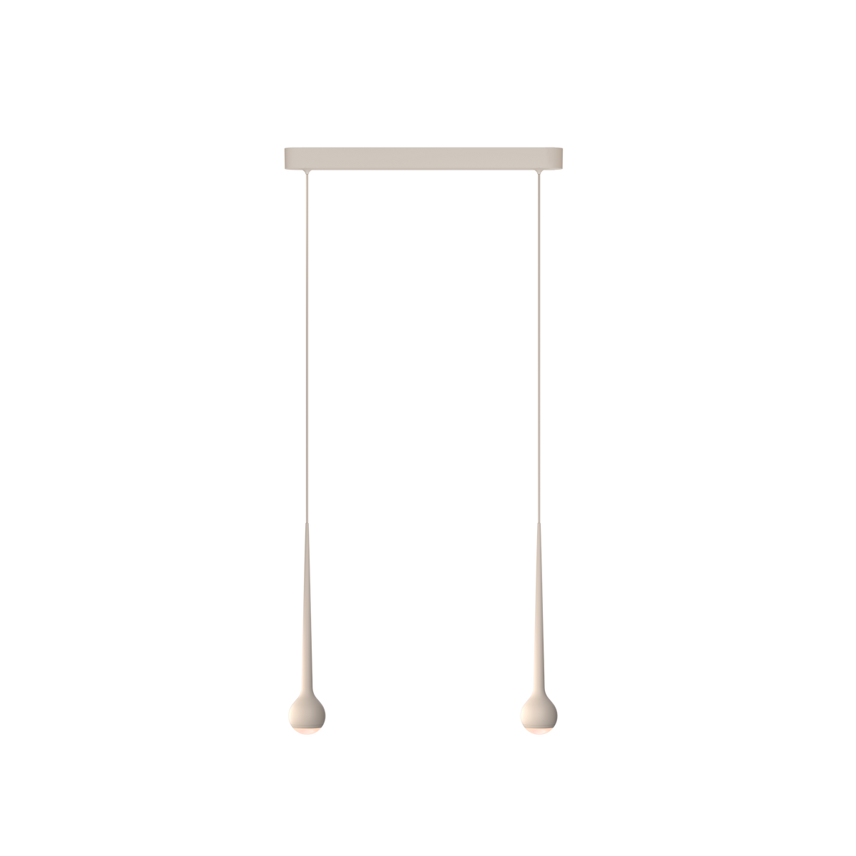 GRAU Falling Sun Trace Pendelleuchte – Sand White, 2 Pendel
