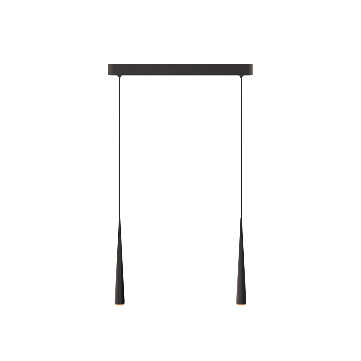 GRAU Niceone Trace Pendelleuchte – Schwarz, 2 Pendel