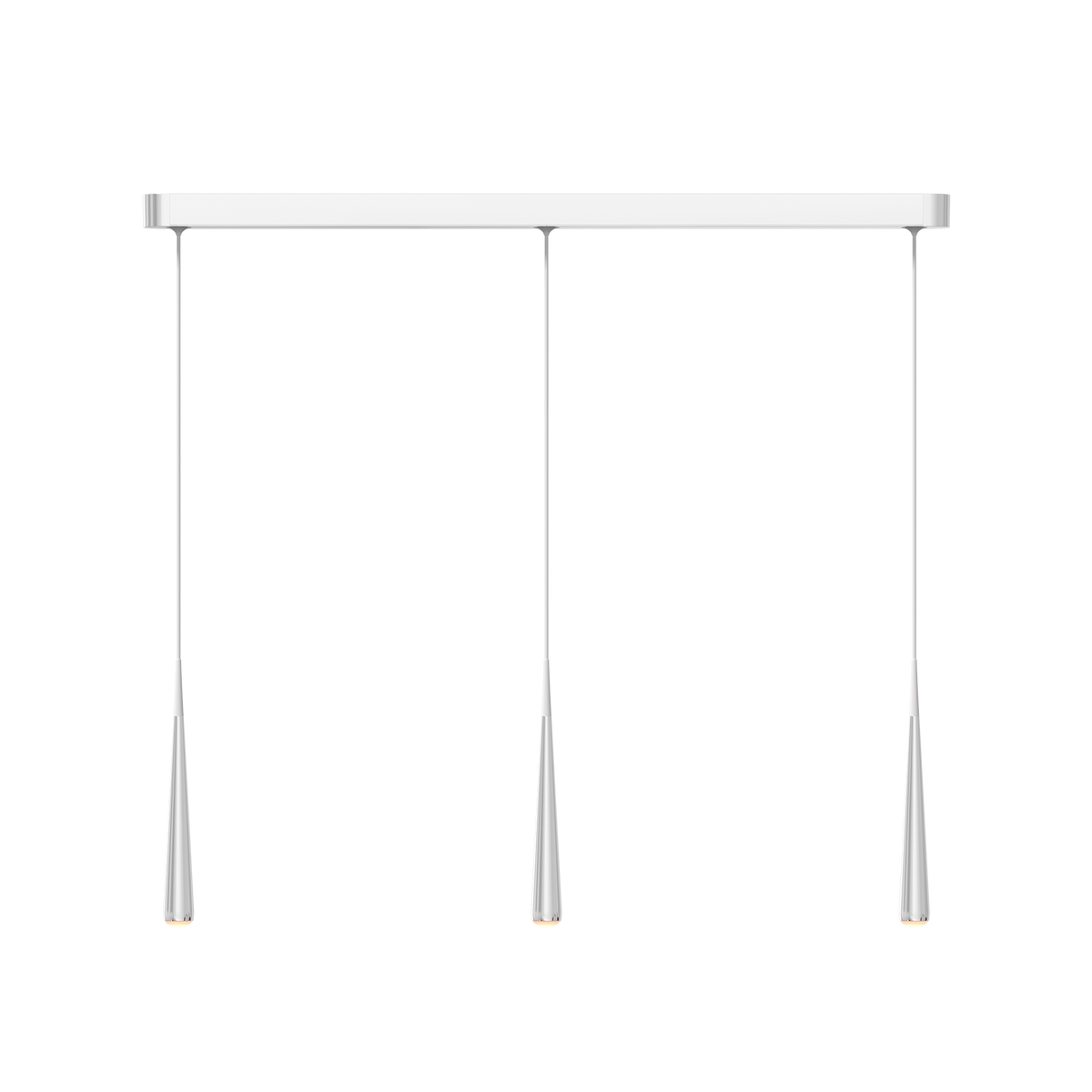 GRAU Niceone Trace Pendelleuchte – Poliert, 3 Pendel - 6m Kabel