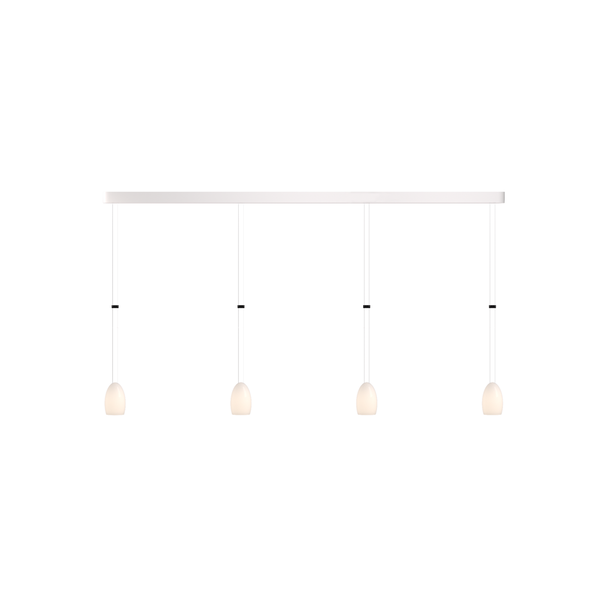 GRAU Oh China Trace Pendelleuchte – Weiß, 4 Pendel