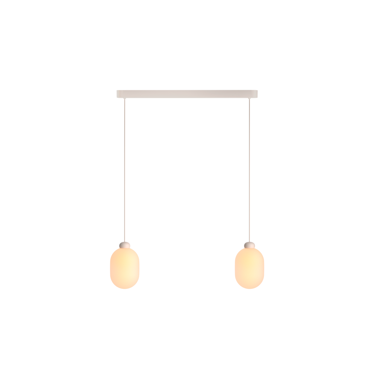 GRAU Sun Duo Pendelleuchte – Sand White, 2 Pendel