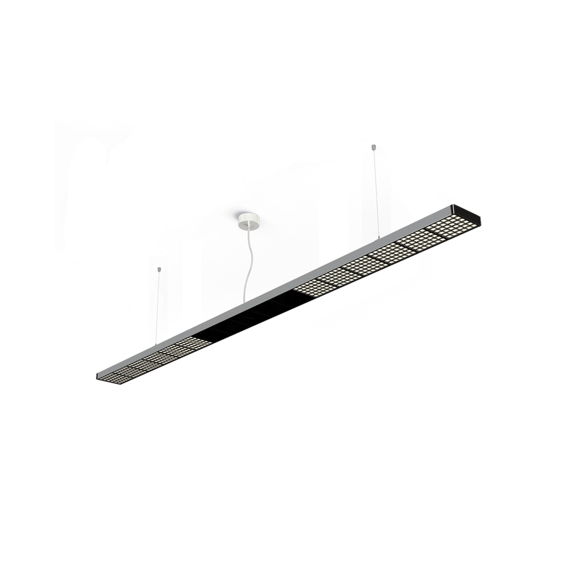 GRAU Xt-a Ceiling Deckenleuchte – Satiniert/Schwarz, 240 cm – Indirektlicht Fokus – Mit Sensor
