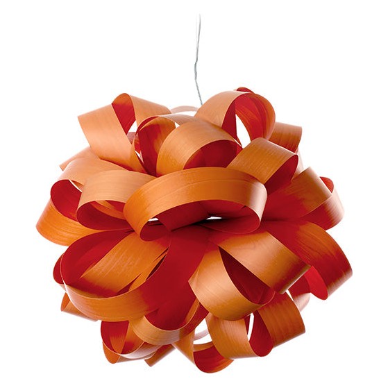 LZF Agatha Ball Pendelleuchte – Furnier Orange
