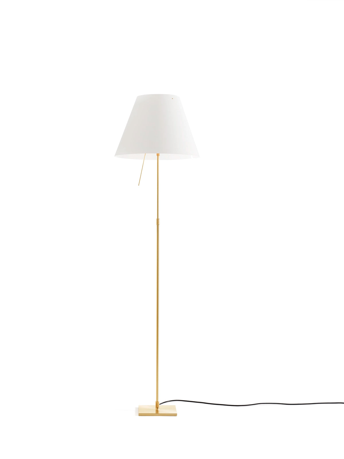 Luceplan Costanza Stehleuchte – teleskopisch · dimmbar, Messing