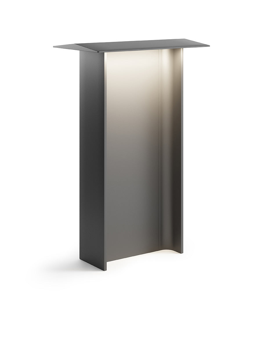 Luceplan Fienile Außen-Stehleuchte – D98/3 – h 72 cm, Dunkelgrau, –